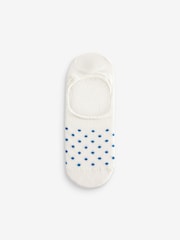 White/Blue Floral Low Cut Invisible Socks 5 Pack - Image 5 of 6
