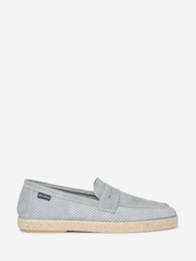 Oliver Sweeney Grey Perforated Suede Espadrille Loafers - Image 1 of 5