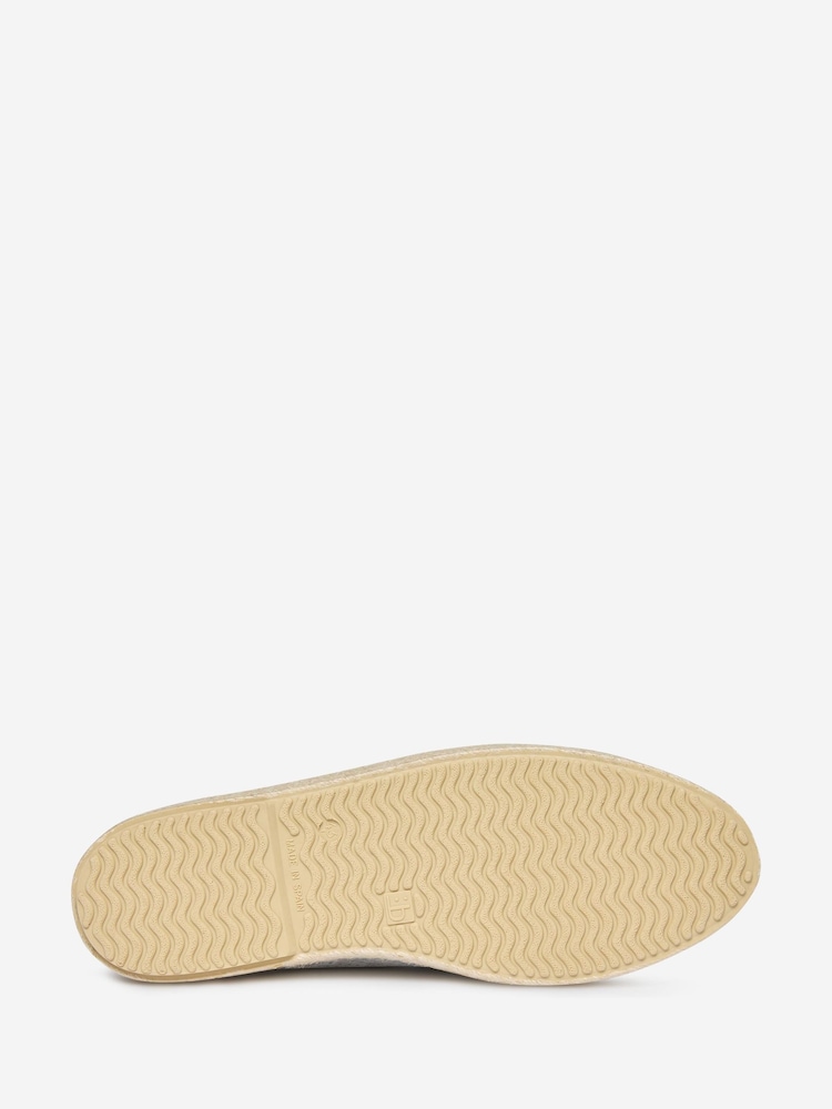 Oliver Sweeney Grey Perforated Suede Espadrille Loafers - Image 5 of 5