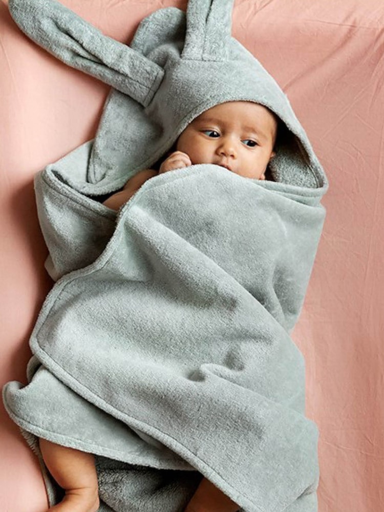 Elodie Details Mineral Green Hooded Towel - Image 1 of 4 Elodie Details Mineral Green Hooded Towel - Image 1 of 4