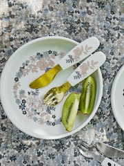 Elodie Details Blue Garden Lt Placement Silicone Plate Set for Children - Image 1 of 4