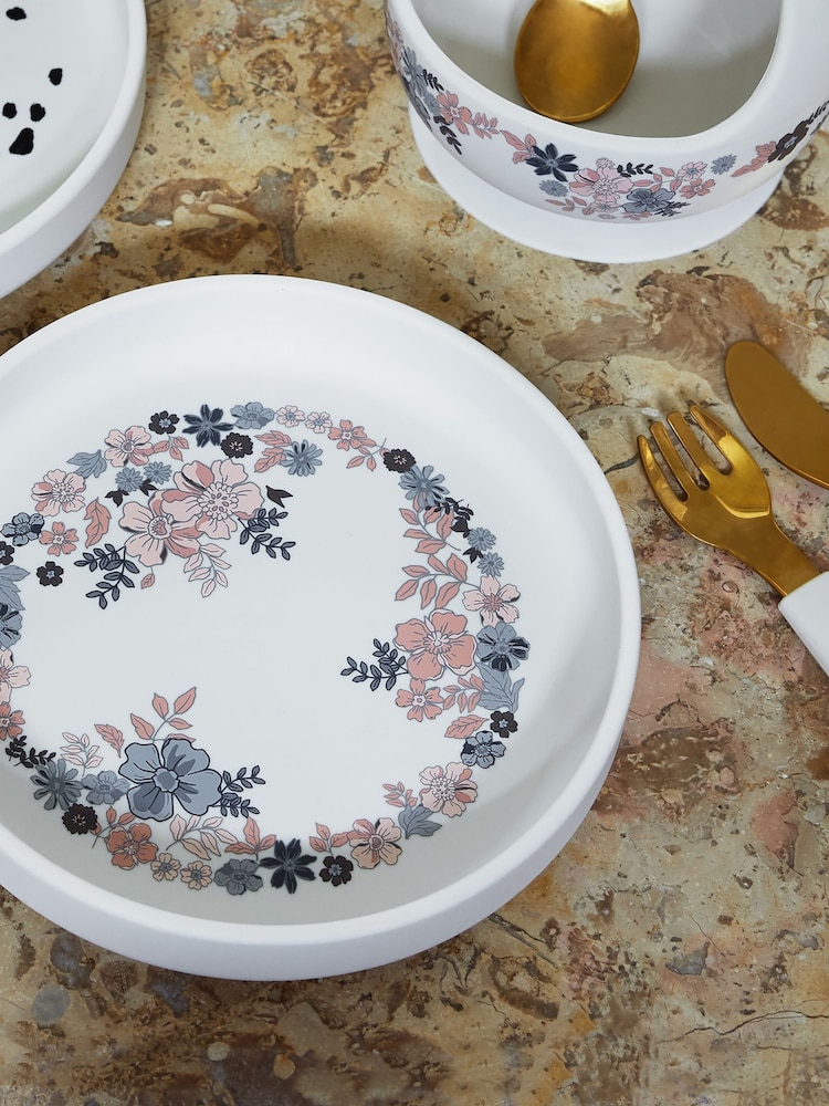 Elodie Details Blue Garden Lt Placement Silicone Plate Set for Children - Image 2 of 4 Elodie Details Blue Garden Lt Placement Silicone Plate Set for Children - Image 2 of 4