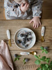 Elodie Details Blue Garden Lt Placement Silicone Plate Set for Children - Image 3 of 4