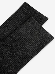 Black Sparkle Ankle Socks 1 Pack - Image 2 of 3