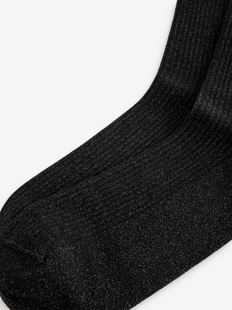Black Sparkle Ankle Socks 1 Pack - Image 3 of 3