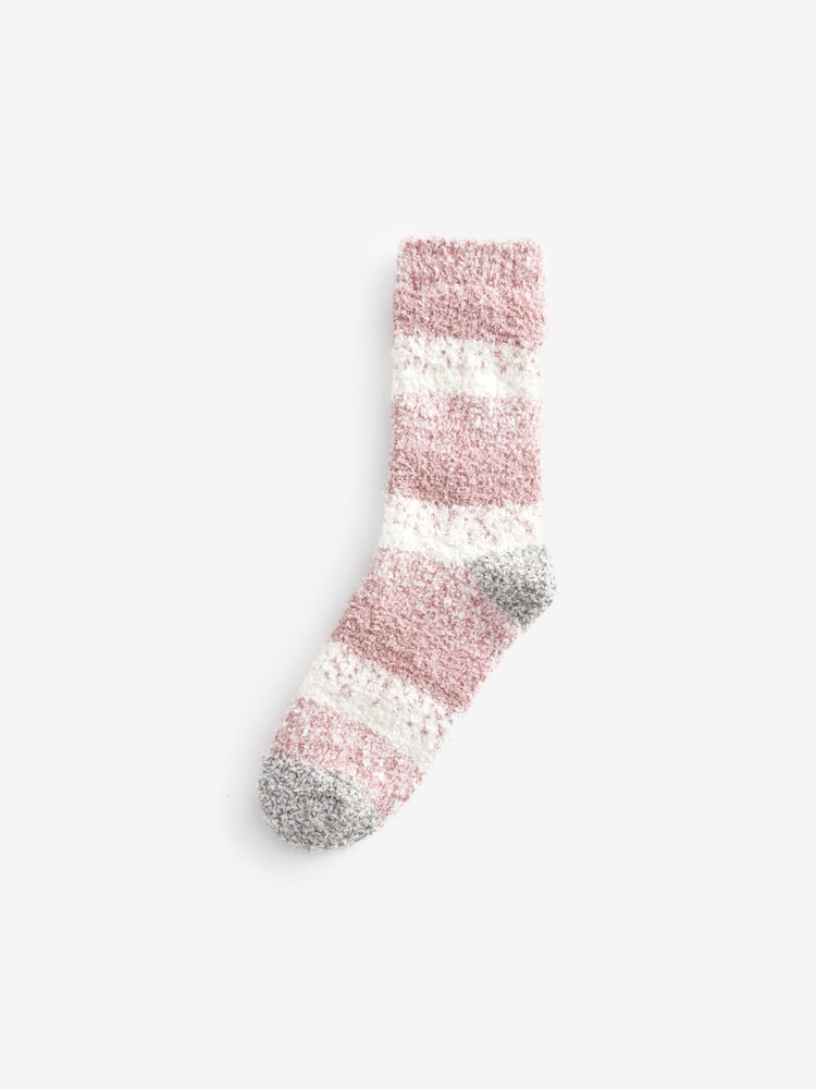 Pink/Grey Cosy Socks 2 Pack - Image 4 of 5