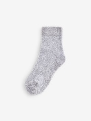 Pink/Grey Sparkle Velvet Cosy Socks 2 Pack - Image 5 of 5