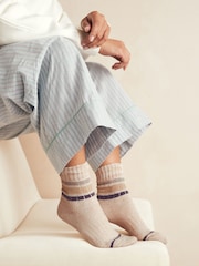 Nerz/Ecru, Glitzer - Cosy Ankle Socks with Cushion Sole 2 Pack - Bild 1 von 5