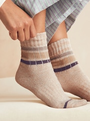 Nerz/Ecru, Glitzer - Cosy Ankle Socks with Cushion Sole 2 Pack - Bild 2 von 5