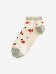 Autumn Animals Trainer Socks 5 Pack - Image 6 of 8