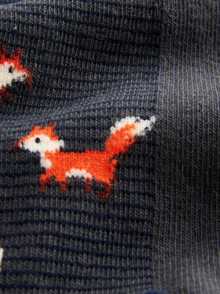 Autumn Animals Trainer Socks 5 Pack - Image 8 of 8