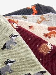 Autumn Animals Invisible Socks 5 Pack - Image 7 of 8