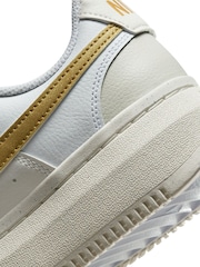 Nike White Court Vision Alta Trainers - Image 10 of 10