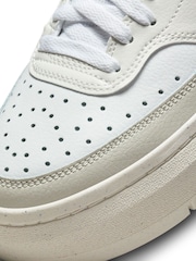 Nike White Court Vision Alta Trainers - Image 9 of 10