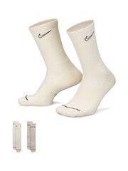 Nike Natural Everyday Plus Cushioned Crew Socks 2 Pack - Image 1 of 4
