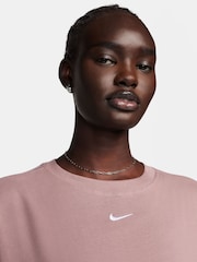 Nike Pink Sportswear Essential Oversized short-sleeve T-Shirt - Image 3 of 5