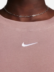 Nike Pink Sportswear Essential Oversized short-sleeve T-Shirt - Image 4 of 5