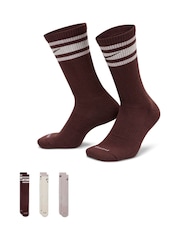 Nike Natural Everyday Plus Cushioned Crew Socks 3 Pack - Image 1 of 4