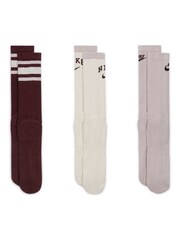 Nike Natural Everyday Plus Cushioned Crew Socks 3 Pack - Image 3 of 4