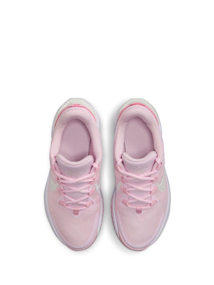 Nike Pale Pink Youth Star Runner 4 Trainers - Image 8 of 11