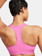 Nike Bright Pink DriFIT Swoosh Medium Support Padded Bra - Image 5 of 7