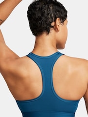 Nike Dark Blue Medium Swoosh Support Padded Sports Bra - Image 7 of 11