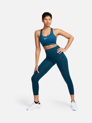 Nike Dark Blue Medium Swoosh Support Padded Sports Bra - Image 8 of 11