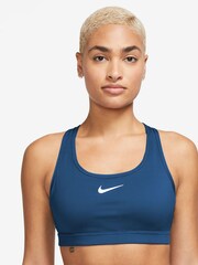 Nike Dark Blue Medium Swoosh Support Padded Sports Bra - Image 10 of 11