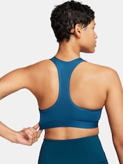 Nike Dark Blue Medium Swoosh Support Padded Sports Bra - Image 3 of 7