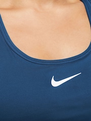 Nike Dark Blue Medium Swoosh Support Padded Sports Bra - Image 4 of 7