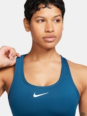 Nike Dark Blue Medium Swoosh Support Padded Sports Bra - Image 5 of 7