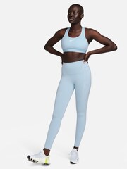 Nike Light Blue Swoosh Medium Support Padded Sports Bra - Image 4 of 8