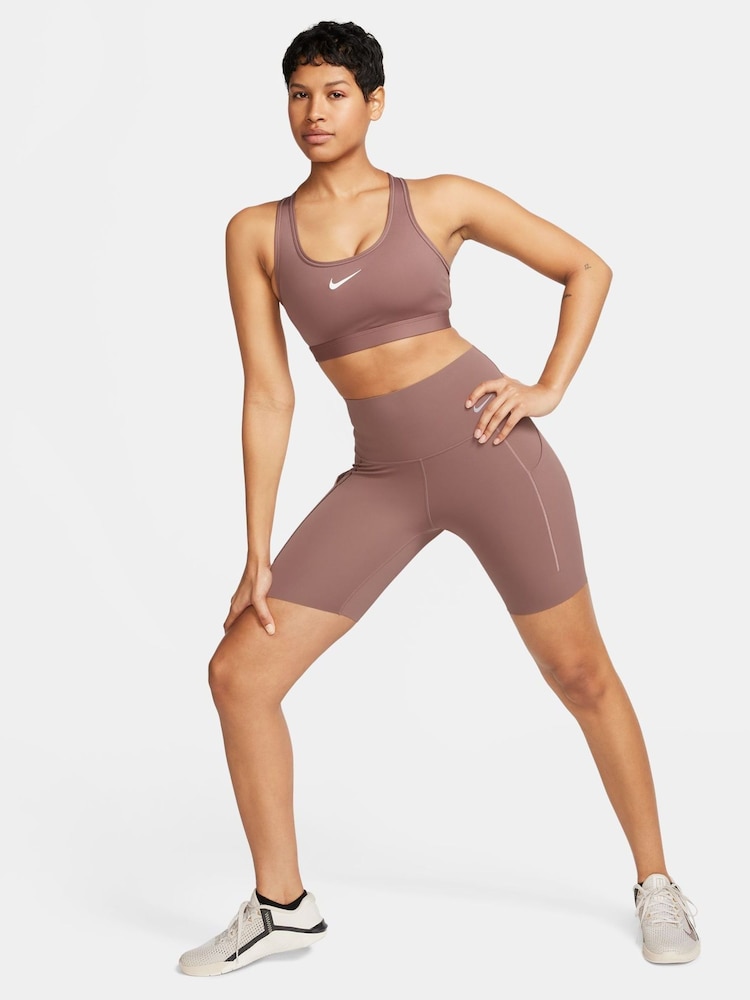 Nike Brown Medium Dri-FIT Swoosh Support Padded Bra - Image 6 of 6 Nike Brown Medium Dri-FIT Swoosh Support Padded Bra - Image 6 of 6