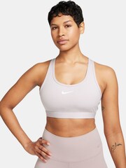 Nike Pale Pink Swoosh Medium Support Padded Sports Bra - Image 4 of 7