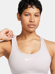 Nike Pale Pink Swoosh Medium Support Padded Sports Bra - Image 5 of 7