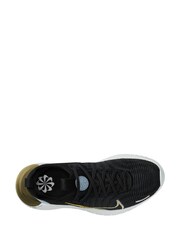 Nike Black/Gold Free Run Flyknit Next Nature Road Running Trainers - Image 3 of 4