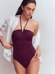 Boden Brown Gather String Swimsuit - Image 4 of 6