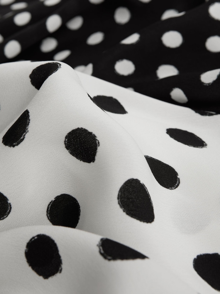 Florere Polka Dot Asymmetric Midi Dress - Image 5 of 5