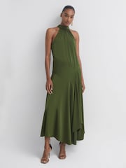 Florere, asymmetrisches Neckholder-Midikleid - Bild 1 von 6