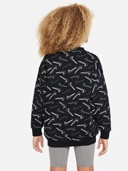 Nike Black Club Fleece Oversized Crew Neck T-Shirt - Image 2 of 4