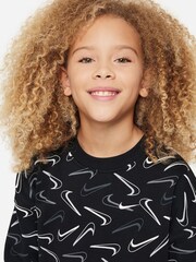 Nike Black Club Fleece Oversized Crew Neck T-Shirt - Image 4 of 4