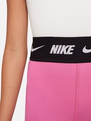 Nike Pink Logo Tape High Waisted Leggings - Image 4 of 5