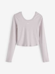 Nike Pale Pink Chill Knits Mini-Ribbed Long-Sleeve Top - Image 6 of 6