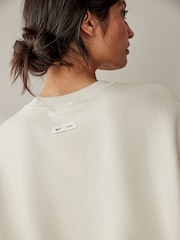 Nike Light Wood Natural Oversized Varsity Crew Neck Sweatshirt - Image 7 of 7