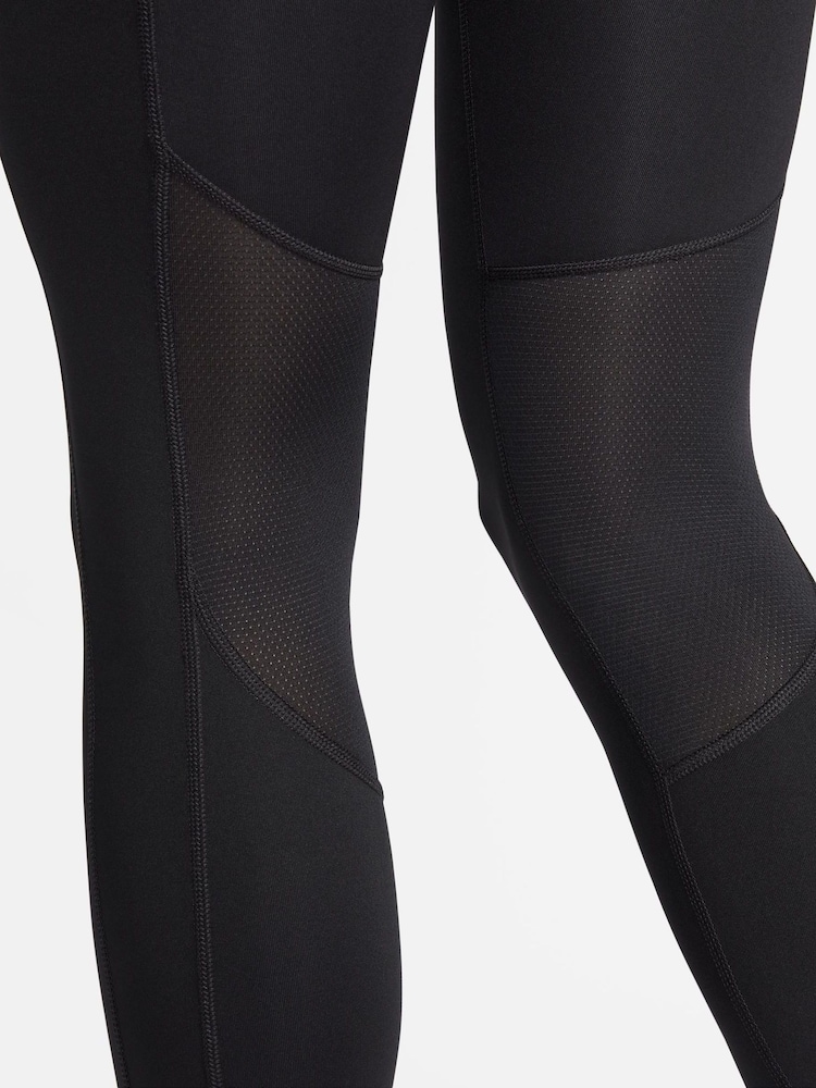 Nike Black Swoosh Fast Mid-Rise 7/8 Running Leggings - Image 9 of 9