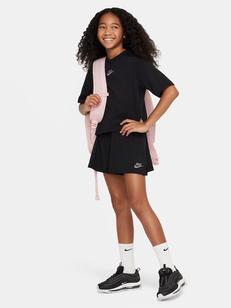 Nike Black 100% Cotton Jersey Shorts - Image 10 of 10