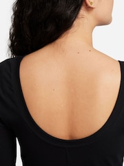 Nike Black Chill Knits Mini-Ribbed Long-Sleeve Top - Image 5 of 7