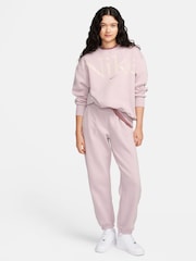 Nike Pale Pink Oversized Varsity Crew Neck Sweatshirt - Image 4 of 9