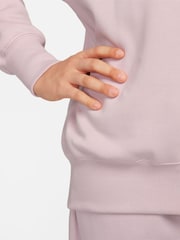 Nike Pale Pink Oversized Varsity Crew Neck Sweatshirt - Image 6 of 9