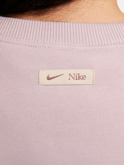 Nike Pale Pink Oversized Varsity Crew Neck Sweatshirt - Image 7 of 9